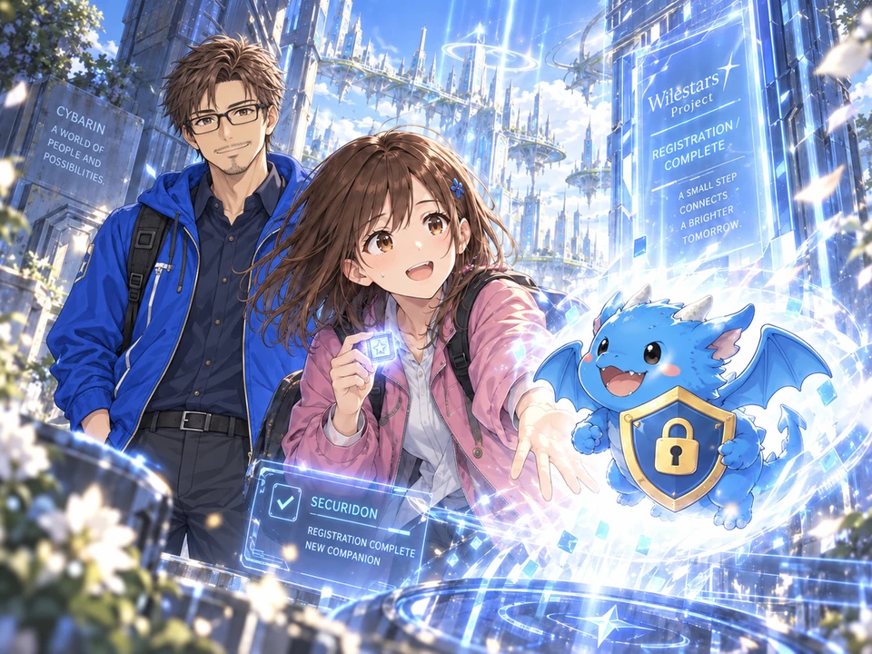 Mana meets the blue Securidon after purification; Dr. Tokimoto wears his blue field jacket.