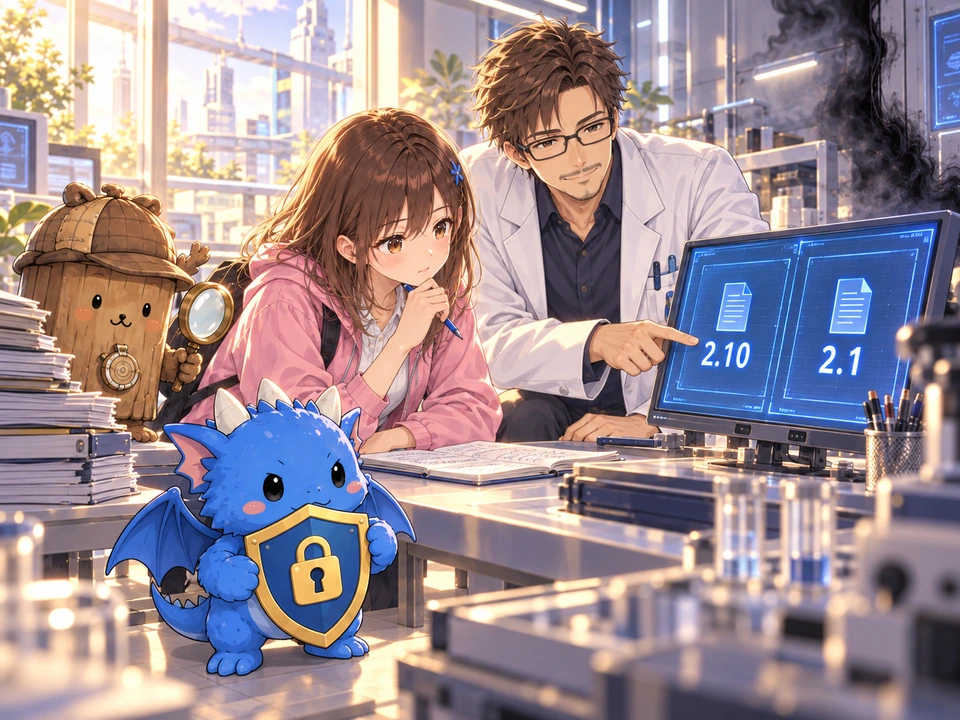 Episode 11, Illustration 1 | Checking the final characters of two versions