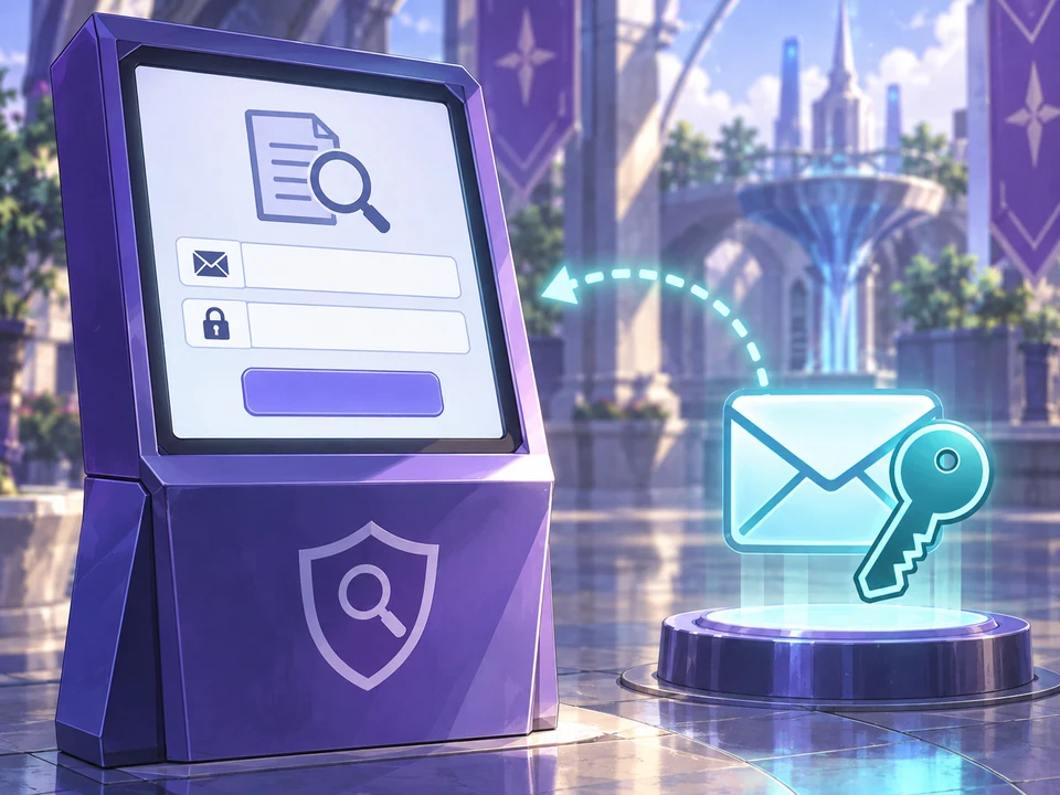 A free-check kiosk asks for a separate email service’s password.