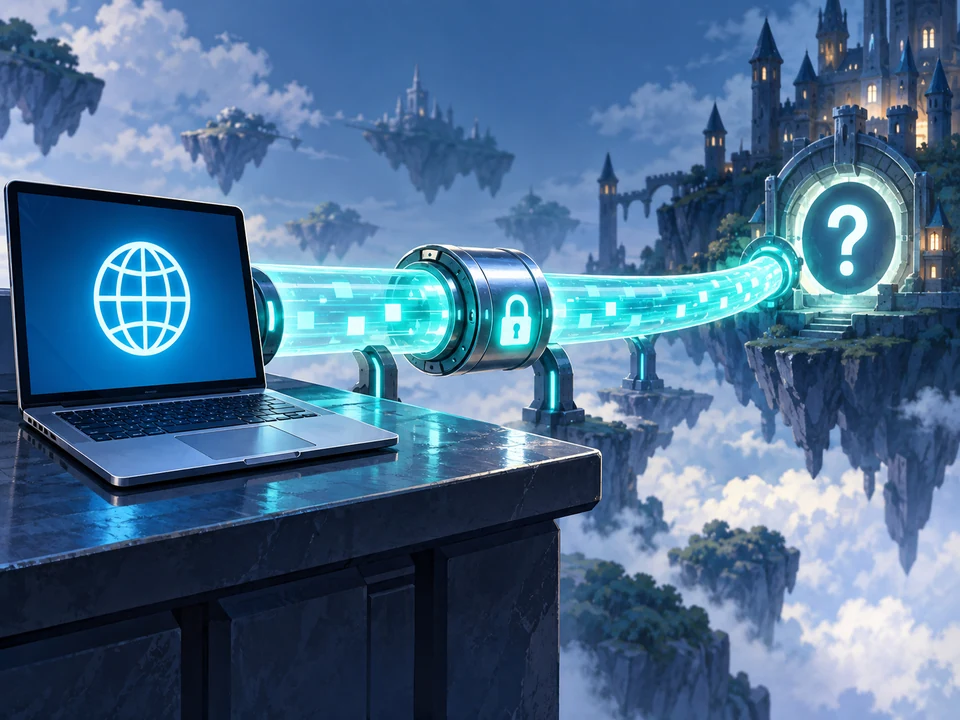 A locked connection reaches a destination whose operator remains unknown.