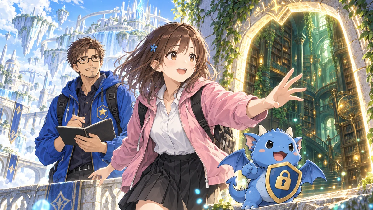 マナ・時本博士・セキュドンと冒険する物語マンガ