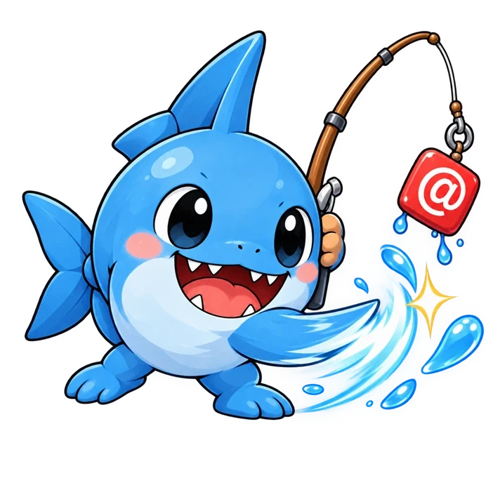 釣りざおを持つフィッシングン