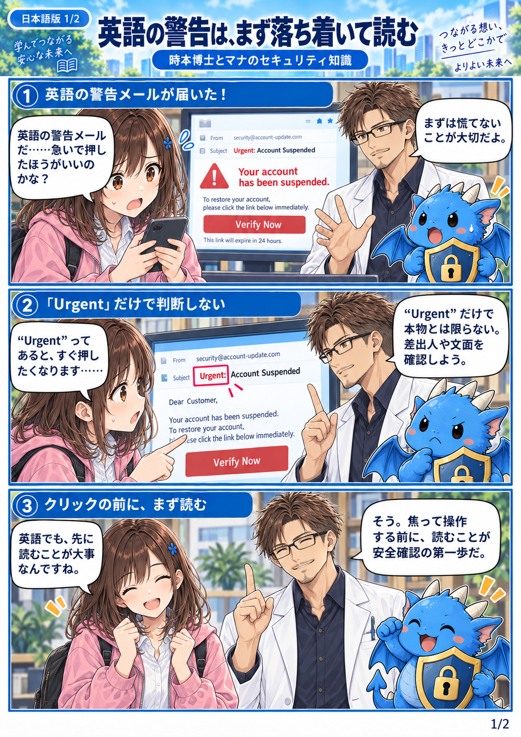 「Urgent」で、急いで押していない？
