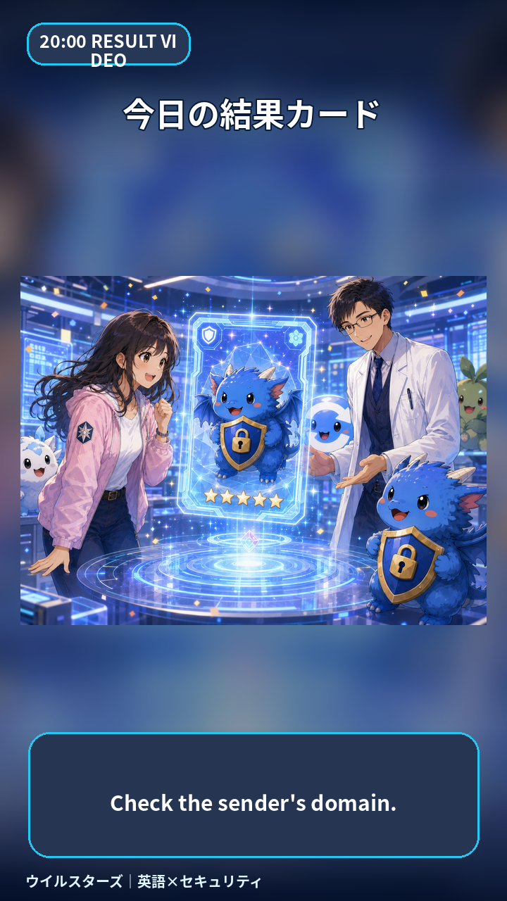 セキュドンと送信元確認の学習結果カード